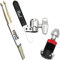 Pearl HCL-205DQR Rapid Lock Super-Grip Hi-Hat Drop-Clutch + keepdrum Drumsticks