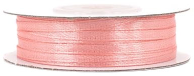 Satinband 3mm x 50m Rolle - FARBAUSWAHL in 3/6/12/18/25/38/50/75/100mm - farbecht & waschbar - Schleifenband für Hochzeit - Geschenkband zum Verpacken Dekorieren Basteln - Lachs 720