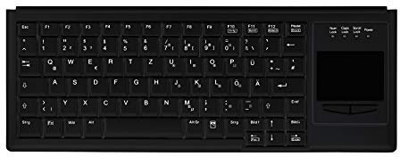 Active Key AK-4400-GU-B/GE Ultraflache Touchpad Tastatur, Industrie 4.0, USB Schwarz