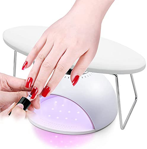 Comfortable Nail Arm Rest,Microfiber Leather Manicure Hand Pillow,Professional Nail Rest Cushion Table Desk Station for Nail Technician Salon Use (White)