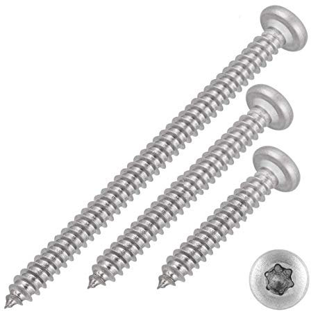 meinschraubenversand.de - Viti autofilettanti con testa cilindrica e esagono incassato, 3,5 x 50 mm, in acciaio inox ISO 14585 DIN 7981, forma C (con punta), 3,5 x 50 mm, 10 pezzi