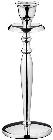 Cepewa Kerzenständer Kerzenleuchter 5-armig Metall Silber Kandelaber Stabkerze Teelicht Aluminium vernickelt (20 cm)