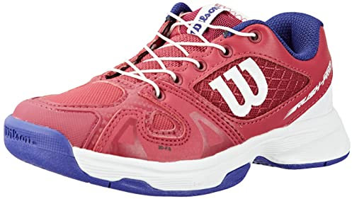 Wilson Scarpe da Tennis da bambine e ragazze, RUSH PRO JR QL, Fucsia/Bianco/Blu, 28, Per tutte le superfici, Per tutti i tipi di giocatori, WRS327900E105