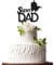 Happy Fathers Day Cake Topper Glitter Cardstock Toppers - (Super Dad BLACK)