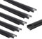 LightingWill 6-Pack LED Aluminum Profile, 3.3ft/1Meter LED Strip Channel Black U-Shape LED Diffuser with Crystal Smoke Cover, End Caps and Mounting Clips for LED Strip Lights