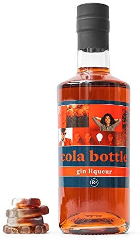 Cola Bottle Gin by R3, Cola Gin Liqueur 50cl, Cola Flavoured Gin Gift Set – Sweet Cocktail Mixers for Alcohol Drinks – Birthday Gin Gifts for Women & Men, Gin Hamper