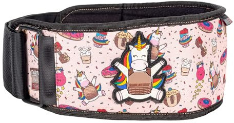 TRAINLIKEFIGHT Gewichthebergürtel – Gürtel für funktionelles Training, Gewichtheben, Fitness und Training mit hoher Belastung, Lendenwirbelstütze (Cookie Pink, M)