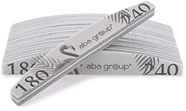 Aba Group 10 unidades de pulidor de uñas profesional Premium 180/240 Demi-luna, bloque pulidor para pulir, resistente, de un solo uso, preciso, para manicura,kit de pulido