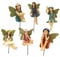 Harz Fee Statue, 6 Stück Fairy Garden Miniatur Feen Figuren ​Elfen, Fee Garten Feen Figur Miniatur, Feen Figuren Zubehör, Garten Outdoor Ornamente Dekor Statue Zubehör, für Blumentopf Dekoration