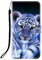 Sunrive Kompatibel mit Samsung Galaxy A13 4G Hülle,Magnetisch Schaltfläche Ledertasche Schutzhülle Etui Leder Case Handyhülle Tasche Schalen Lederhülle MEHRWEG(Q Tiger)