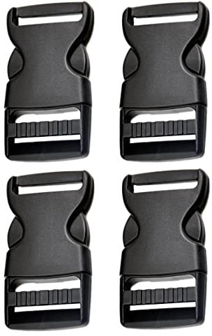 4pcs Schnalle- Double Side Release Schnallen - Steckverschluss Kunststoff Klickverschluss Klippverschluss Steckschließer Steckschnalle Ersatzschnalle Buckle Rucksack Klippverschlüsse für Rucksack 38mm