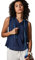 Damen Fitness Ärmellos Gittergewebe Kapuzenpullover Sport Running T-Shirts Trainieren Oberteile Navy blau M