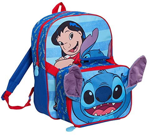 Disney Lilo And Stitch Backpack and Lunch Bag Set For Kids Stitch School Bag 2 Piece Matching Insulated Lunch Set