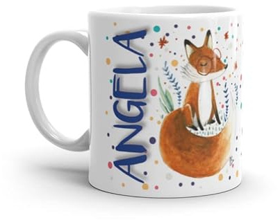 Paolo Chiari Tazza in Ceramica Caffè e Tè, Personalizzata con Nome, Idea Regalo Compleanno per Amici e Familiari, Certificata per Alimenti, Adatta al Microonde, Made in Italy (Angela)