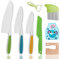 Vaktop 8PCS Kids Kitchen Knife Set Toddler Knife for Chopping, Plastic Children's Cooking Knives Serrated Edges with Potato Slicer, Peeler and Kids Apron for Fruit, Vegetables, Bread, Salad Knives