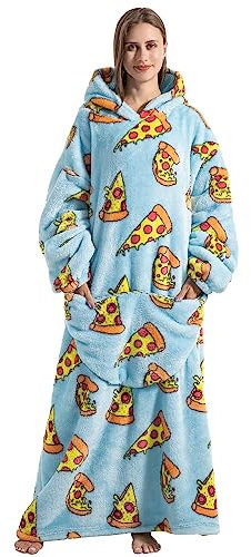 Shamdon Home Collection Oversized Blanket Hoodie for Women Men Adult - Extra Long Warm and Soft Snuggle Hooded Wearable Blanket Sweatshirt, Gifts for Christmas Birthday