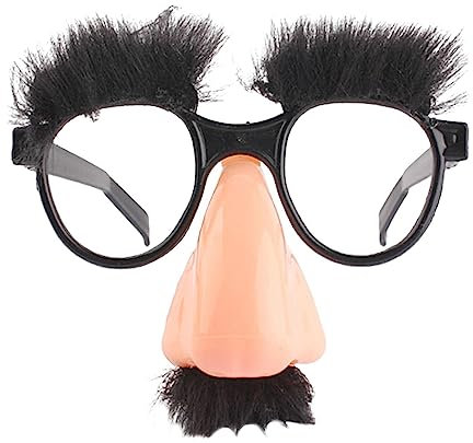 Facynde Lustige Brille für Erwachsene | Lustige Verkleidungsbrille mit Augenbrauen und Schnurrbart | Kreative Foto-Requisiten, Halloween- -Brillen, Partygeschenke für Kinder und Erwachsene