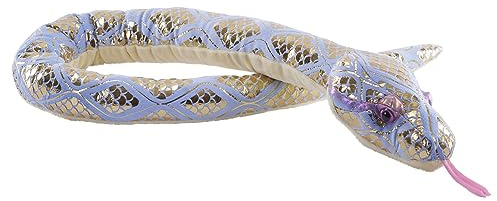 Wild Republic Foilkins Diamantblaue Schlange, Stofftier, 137 cm, Plüschtier, Füllung aus gesponnenen recycelten Wasserflaschen, Blue