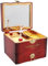 Retro Music Box Schmuck Aufbewahrungsbox hölzerne rotierende Ballerina Tanzen Mädchen musikalische Schmuck Halskette Ring Storage Box mit Spiegel Schublade für Mädchen Tochter Geburtstag Geschenk