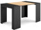 Skraut Home | Mesa Consola Extensible | Mesa Comedor Plegable | 140 | para 6 comensales | Comedor y Cocina | Estilo Moderno | Negro y Roble