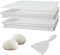 Sicignano | Set 2 Cassetta Service per Impasti 60x40x10h cm con Coperchio e Spatola, con Fondo e Pareti Chiuse Capacità 19 litri Impilabile Bianco Polietilene Alimentare Lavabile in Lavastoviglie