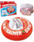 FREDS SWIM ACADEMY SWIMTRAINER Set Classic Rot & Nappy Pink in Größe 2, aufblasbare Schwimmhilfe für Kinder von 3 Monaten bis 4 Jahren mit Schwimmwindel