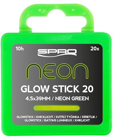Spro Neon Glow Stick Green 20 Stück Knicklichter in Einer Box