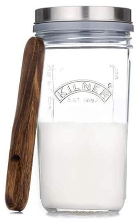 Kilner Kit de Kéfir, 4 Piezas, Neutro, 20 x 10 x 11 cm, Perfecto para Comenzar tu Viaje de Salud Intestinal