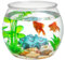 INOOMP Fischglas Rund Klein Aquarium Kunststoff Aquarium Goldfischglas Schildkrötenpanzer Goldfischglas-