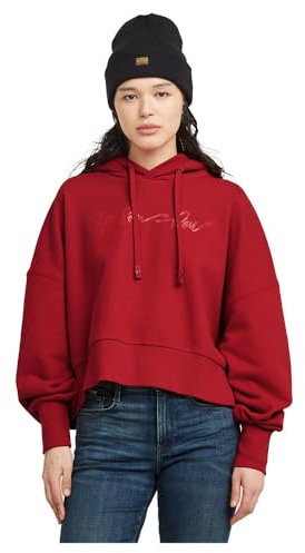 G-STAR Femme G-Script ovs Hooded Sweat, Rouge (Baron D25168-D562-1828), XL