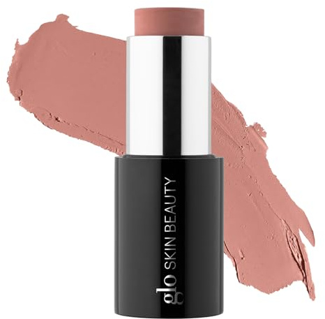 Glo Skin Beauty Cream Blush Stick (Hush) | 3-in-1 Multitasking Long-Wear Cheek, Lips + Lids Stick | Packed with Skincare Benefits