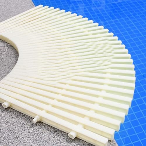 BZJPRFC Überlaufgitter for Schwimmbeckenabflüsse, Spleißbare Dreiloch-Spleiß-Abflussgitter, Abdeckung for Ablaufgitter for Oberirdische Pools Und Duschen Auf Gehwegen Und Balkonen(18x100CM/2pcs)