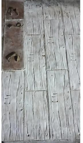 Innovz Beton Stempel Nahtlose Betonstempel-Strukturmatte für Holzböden, Polyurethan-Betonstrukturmatte, Dekorwand-Boden-Zement-Stempelkissen, 7 Natürliche Holzmaserungen(20 x 40cm (7 7/8 x 15 3/4))