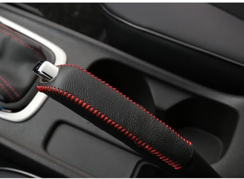 CDETKGER Cubierta de Freno de Mano de Coche, para VW Golf 4 5 6 7 Passat Lupo Polo 6R Palanca De Freno De Mano Cubierta Protectora Antideslizante Freno De Mano Funda Protectora,A