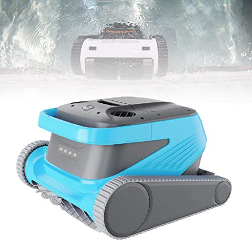 LYFDPN Limpiador robótico automático de Piscinas de 18M, Aspirador de Piscina para Escalar Paredes de 90° con Control de aplicación, cestas de Filtro súper Grandes de 6L