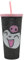 Kuromi Big Face - Vaso de plástico negro con diamantes de imitación, 591 ml