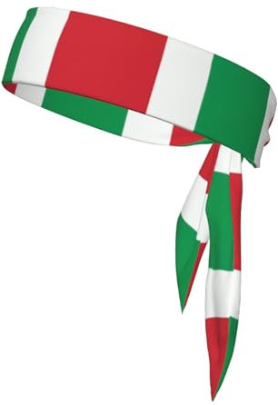 WHJWZY Sport-Kopfband – bequemes und stilvolles Stirnband für Bewegung und sportliche Aktivitäten, Italien-Flaggen-Druck