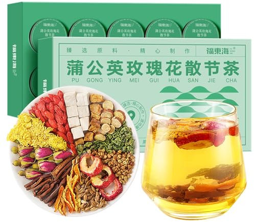 Tè Naturale Ai Fiori Combinati Di Rosa E Dente Di Leone 150g(15 g x 10 lattine) Di Bustina Di Tisana Cinese