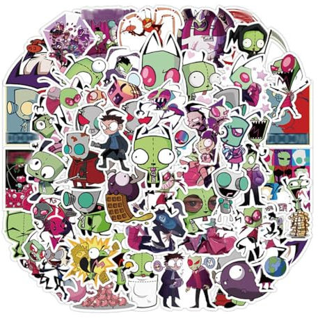 InvaderZM Aufkleber, 50 Pcs Funny Niedlich Figur Vinyl Wasserdichte Stickers Für Party, Wasserflasche Scrapbook Laptop Skateboard Computer Für Teens Studenten