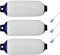 MAKIVI Bootsfender, aufblasbar, 3-teilig, PVC, für Boote, Segelboote, Cuddy, etc. (4,5 x 16 Zoll)