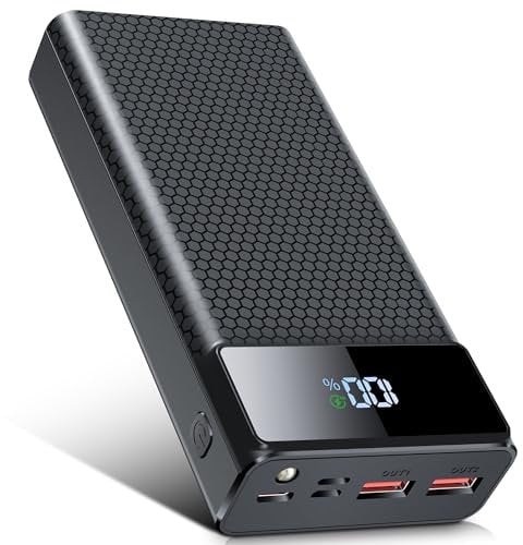 56800mAh 65W Power Bank USB C Battery Pack, Portable Charger Fast Charging With LCD Display 4 Outputs & 2 Inputs BatteryBank Compatible with iPhone/tablets