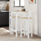 Xichuzi 3-TLG. Bar-Set Weiß Massivholz Kiefer, Bartisch Mit Barhocker Set, Hochtisch Mit Stühlen Set, Esstisch Mit Stühlen, Küchentheke Mit Hocker - 4005689