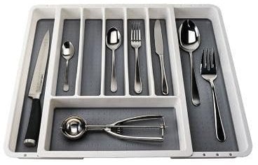 Lakeland Expandable Cutlery Tray Expands from 33cm to 55cm Wide and 6 to 8 compartments