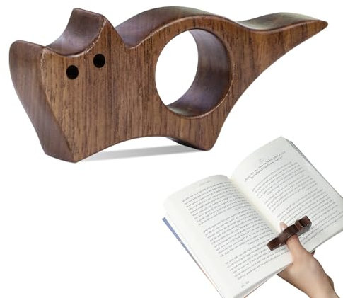 Buchseitenhalter mit Katzenmotiv,Buchklammer aus Glattem Holz,Buch Zubehör,Seitenhalter,Lesen Zubehör,Ideale Geschenke und Lesezubehör für Buchleser, Geschenke für Buchliebhaber und Literaturliebhaber