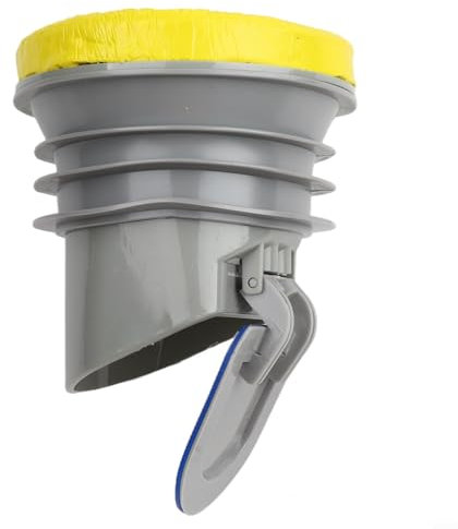 Fauhapyway Válvula de retención de sello de cera de brida de inodoro Sistema anti de reflujo para baño Negro Gris 125X125x80mm Material plástico de goma (gris)