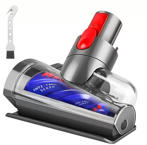 WUERQIE Spazzola Mini Elettrica Aggiornata per Dyson V15 V11 V10 V8 V7/SV10 SV11 SV12 SV14 – Accessorio Anti-Groviglio per Capelli – Ricambio per Aspirapolvere