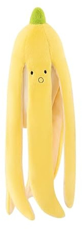 RLOMUTE 27 Zoll Gelb Bananenkissen Plüschtier realistisches Kissen kreatives 3D-Rad superweiches Spielzeug für Autogeschenke Reisen Schlafzimmer Heimdekoration Sammlergeschenk für Kinder Jungen
