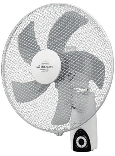 Orbegozo Ventilador de pared WF 5040, potencia 45W, diámetro 40cm, 3 velocidades, blanco, oscilante, mando a distancia