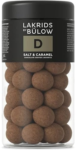 LAKRIDS BY BÜLOW - D - Salt & Caramel - Dänische Gourmet Lakritz-Kugeln - Süßer Lakritzkern umhüllt von Karamell-Schokolade & Meersalz