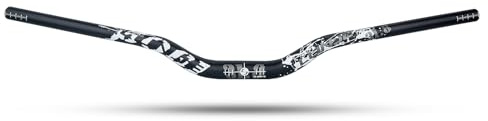 LUNJE Mountain Bike Handlebar, 31.8mm, 35/50/70/90/120mm Rise Options, 780mm Cutable Width, Lightweight T6 Aviation Aluminum for MTB Trail Commuter Bikes, Durable Ergonomic Chameleon Pattern